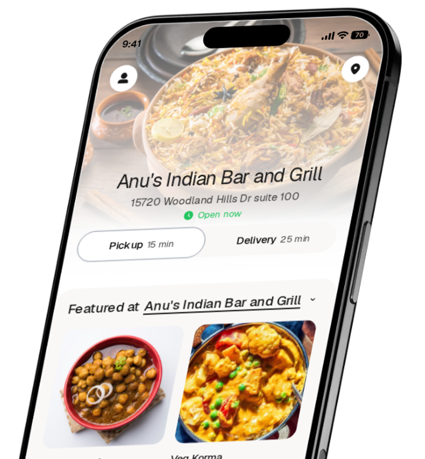 Anu's Indian Bar and Grill app preview